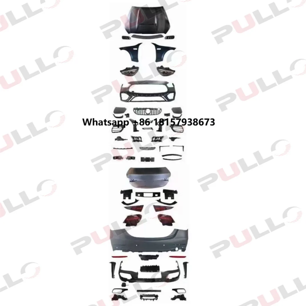 

Body Kit for Benz C Class W205 15-21 Change to 2023 W206 Include Front and Rear Bumper with Grille and Auto Lamps Hood Fender