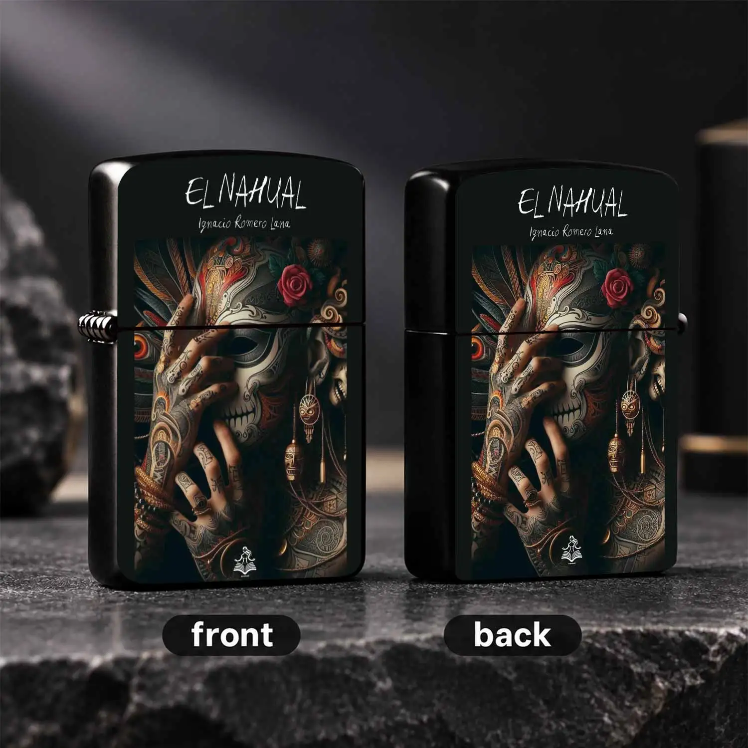 Exotic Nahual Themed Lighter, Retro Art Pattern Decorative Ignition Accessory, Full Scene Usable Portable Unique Ornament, Ideal Gift for Art Lovers for Daily Carrying Personal A Humorous And Interest A Humorous And Interesting Lighter