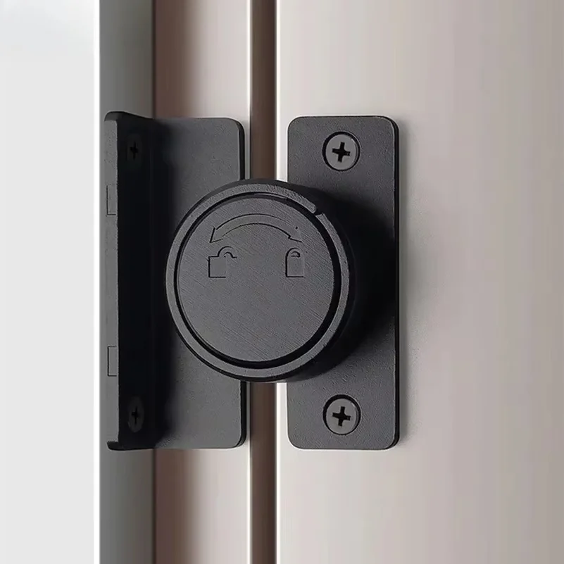 1pc 90/180 Degree Revolving Door Hasps Zinc Alloy Door Window Latches Sliding Barn Door Lock Indoor Security Hardware Latch Lock