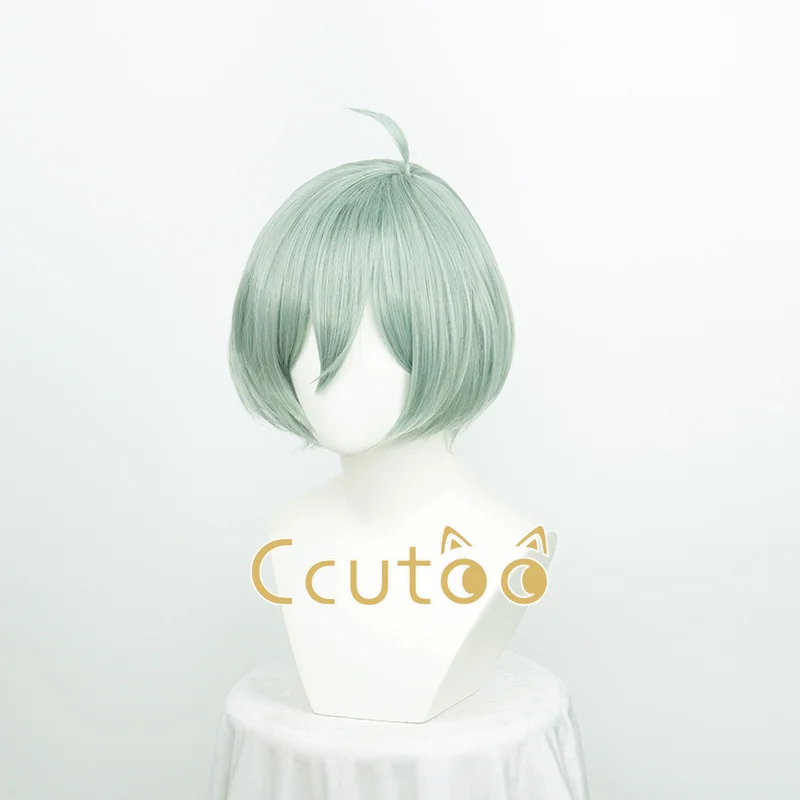 IDOLiSH7 ISUMI HARUKA Light Green Short Game Role Play Synthetic Hair Carnival Halloween Party Cosplay + Free Wig Cap