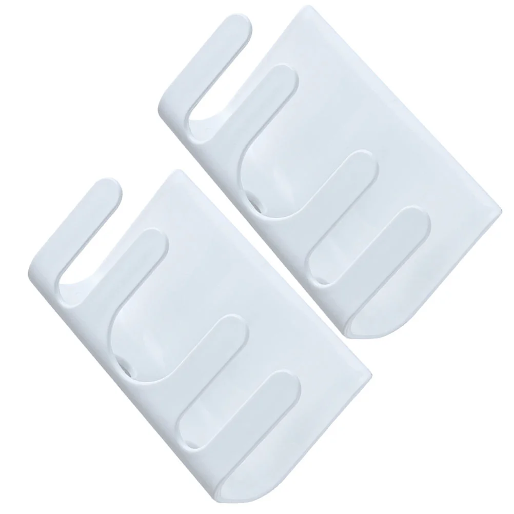 

2 Pcs Wall-mounted No-Punch Soap Dispenser Hook Caress Plastic Faucet Sponge Rack