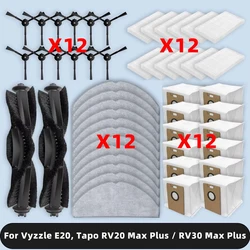 Compatible For ( Vyzzle E20, TP-Link Tapo RV20 Max Plus / RV30 Max Plus) Parts Accessories Filter Main Side Brush Mop Dust Bag