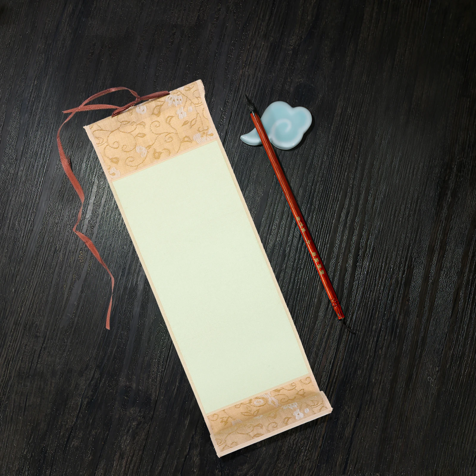 

Маленький подвесной свиток в стиле дзен, пустой свиток для каллиграфии, сюань, принадлежности для рисования бумаги, художественный настенный декор, китайское настенное искусство