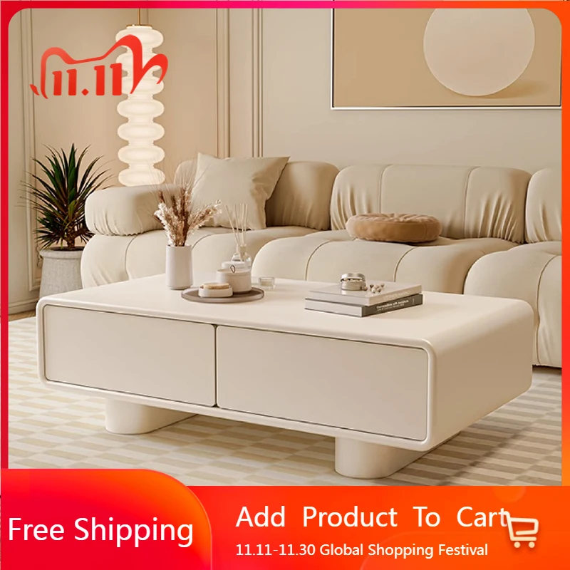 

Sweet Cute Coffee Table Unique Dinner Wood Designer Lamp Books Side Table Drawers Storage Mesa Auxiliar Living Room Furniture