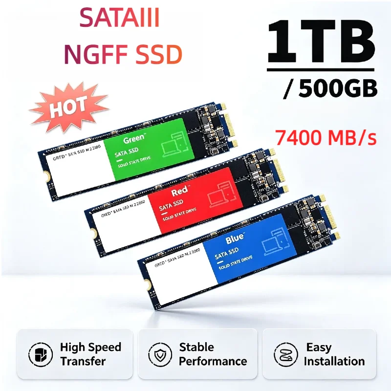 2026 New M2 SATA III Internal SSD 2280 Internal Solid State Hard Drive 500GB 1TB 2TB High Speed Storage Disk For Laptop Desktop