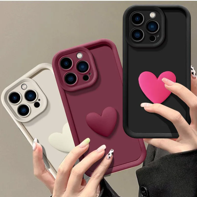 For Motorola Moto E22 Case Moto E22i Cute 3D Love Heart Silicone Phone Case Moto E14 G04S G04 E13 E22S E22 Cover G04S