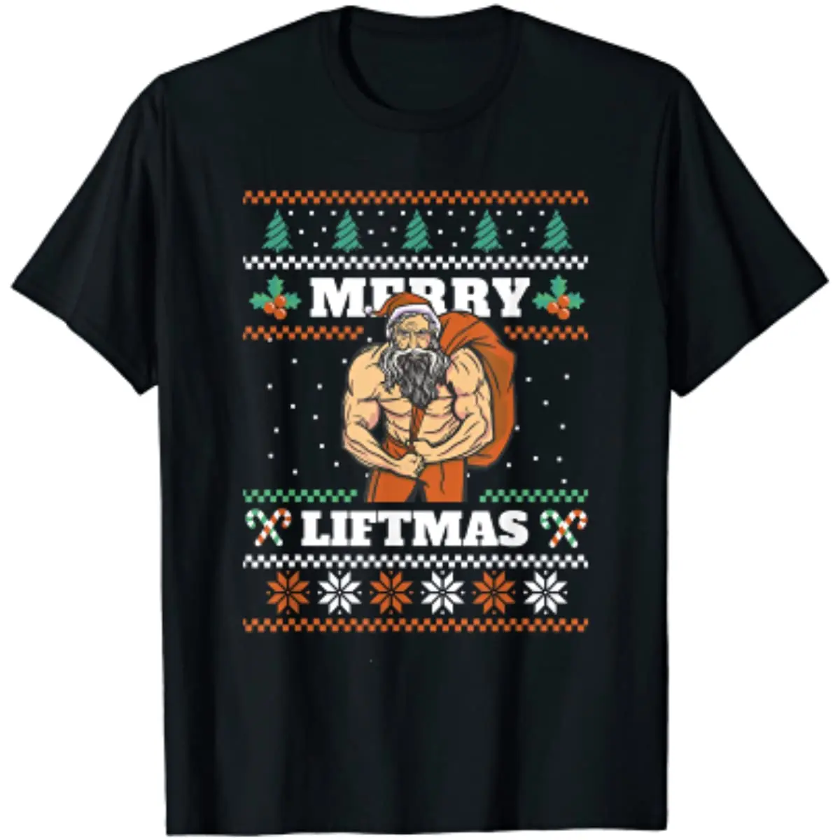 

No Lift No Gift Ugly Christmas Sweater Gym Santa Men T-Shirt Short Sleeve Casual Cotton Summer Boys T-Shirts