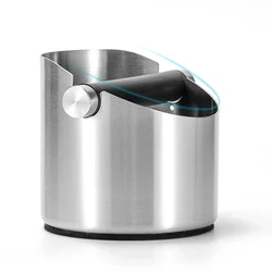 Stainless Steel Coffee Grounds Box Bar Table Espresso Machine Knocking Grounds Box Round Mini Tea Grounds Bucket Barista Tools