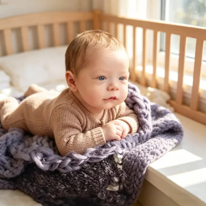 Soft Handmade Woven Flokati Blanket baby Photo Shooting Mat Studio Photography Background Infant Shooting Decor Accessory Props