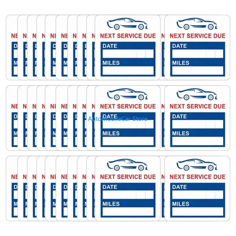 G8TE Pack Of 10 Vehicle Maintenance Stickers For Windshield Oil Change Tracking
