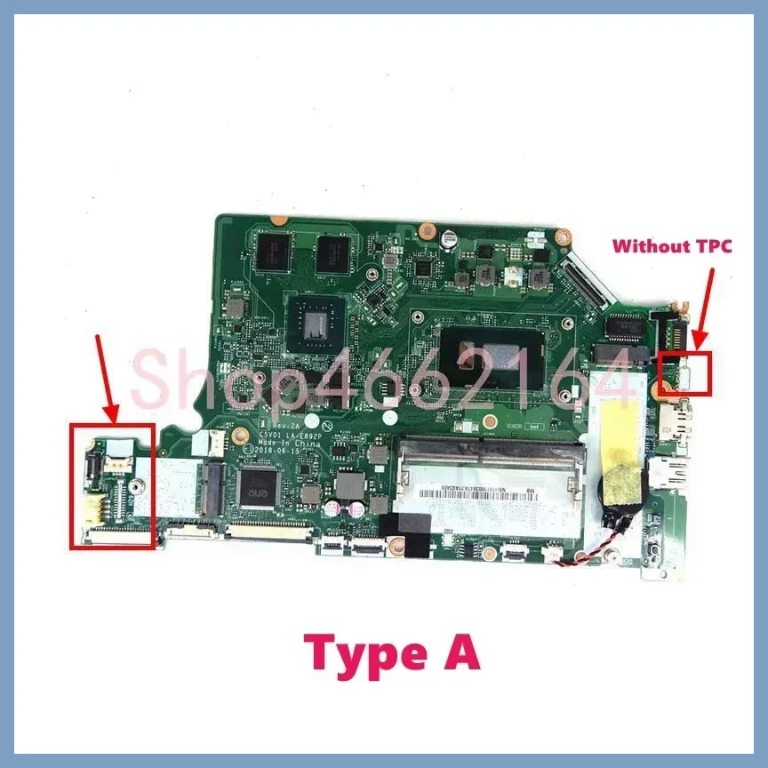 LA-E892P Mainboard For ACER Aspire A515-51G A615-51G A315-53G A517-51G Laptop Motherboard With i3 i5 i7 CPU V2G GPU 4GB-RAM