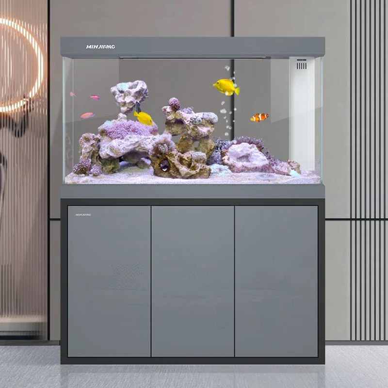 

Ornamental Fish Tanks Aquariums Cabinet Multifunction Living Room Glass Aquariums Originality Modern Pet Products Acquario LLAQ
