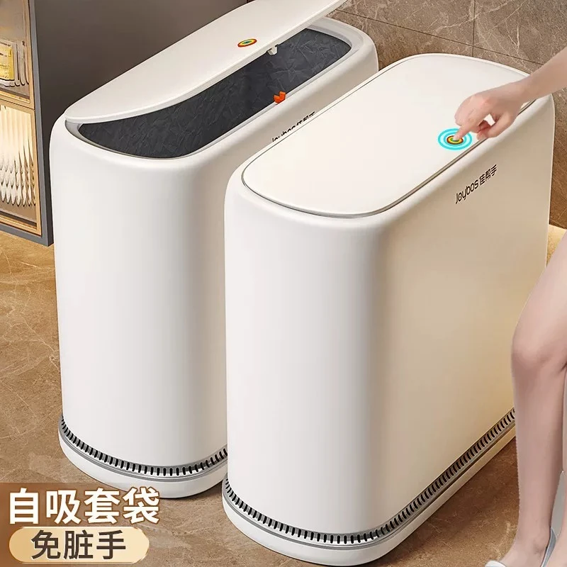 

Automatic adsorption bagging trash can, new household bathroom large-capacity toilet seam with cover