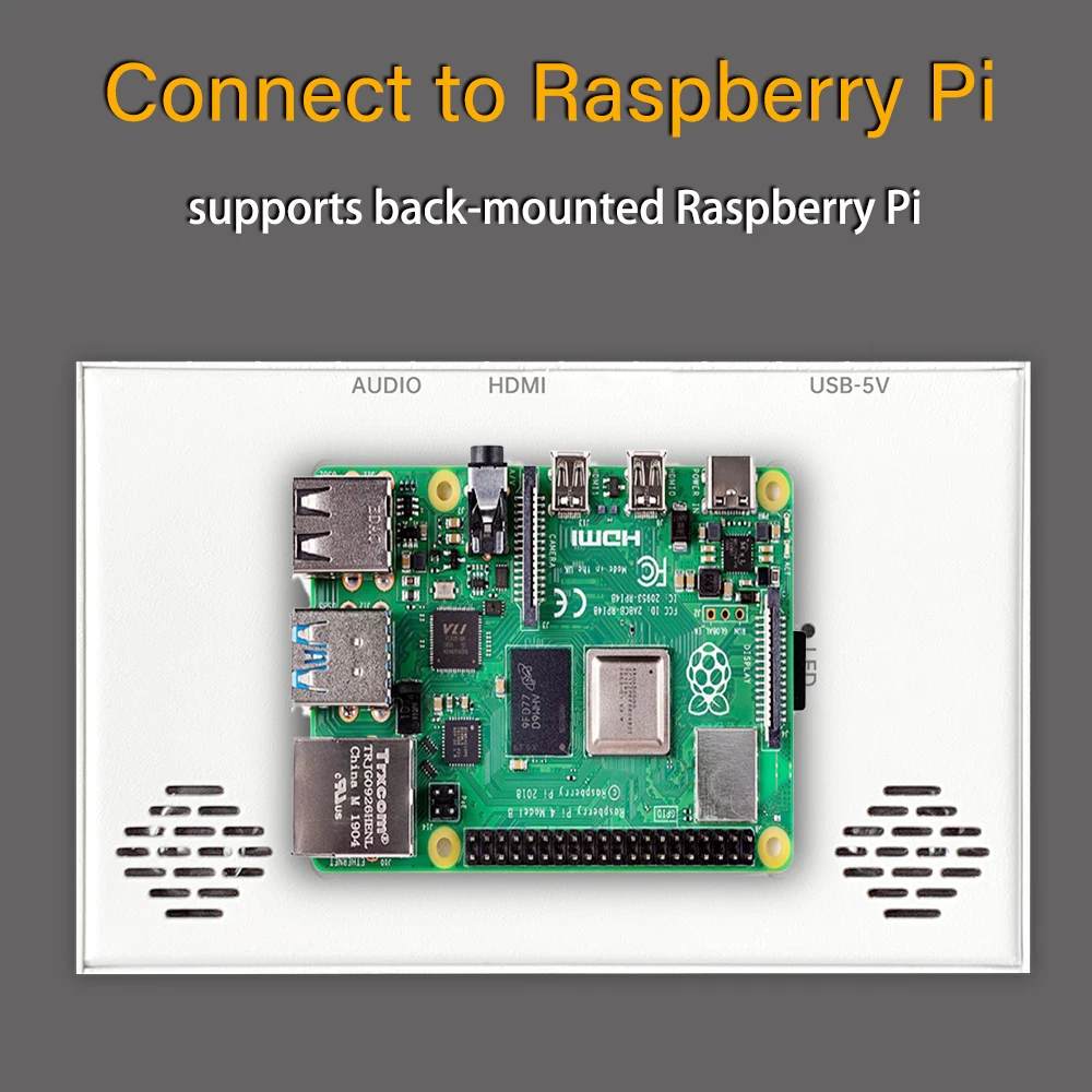 Imagem -04 - Lesown-mini Monitor Portátil Ecrã Táctil Lcd Hdmi Pequena Segunda Tela Raspberry pi pc Branco 800x480