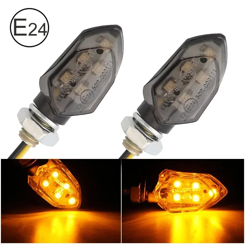 LED Turn Signal Light Super Bright Motorcycle Lampe Mini Universal Led Motorbike Amber Blinker LED Indicators Light 1pcs image 6