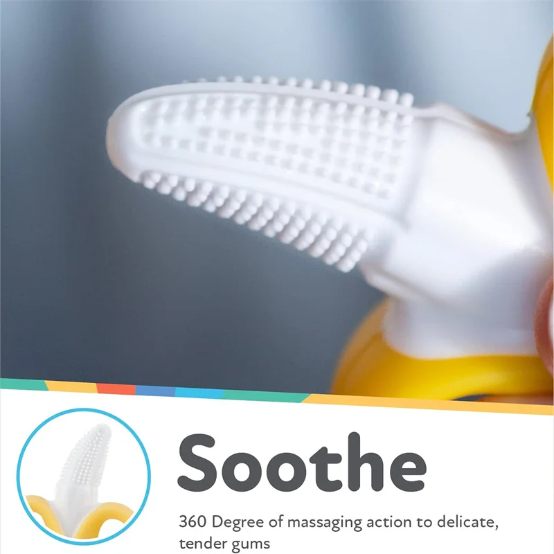 Banana Massaging Teether Silicone Bites Baby Products Baby Silicone Toothbrush Baby Teething Stick Chewing Teething Toys