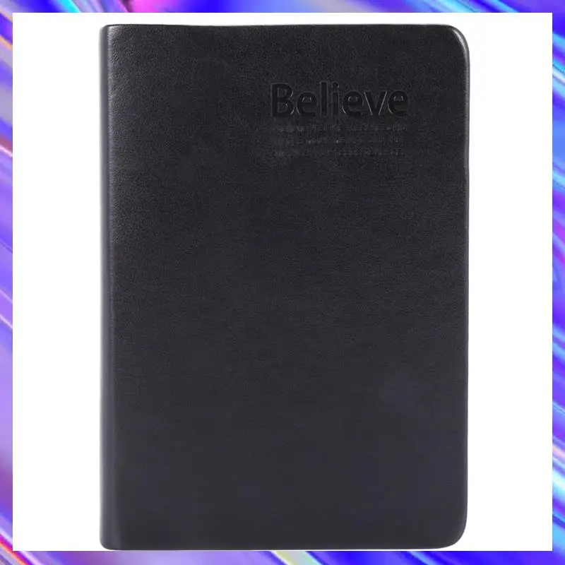 6x-ヴィンテージ厚紙ノートブックメモ帳-pu-紙聖書日記ブックジャーナルアジェンダプランナーブラック-ゴールド