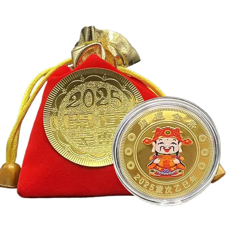 God Of Wealth Coin World Wealth Gold Coin Year Of The Snake 2025 Coin Collection Of Commemorative Coin Cultural Inheritance For