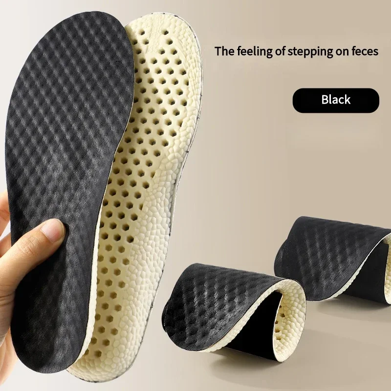 Neue 1 Paar Lederschuhe Einlegesohlen für Füße Stoßdämpfung Freizeit Sport Latex Einlegesohle Rutschfeste Pads Bequeme weiche Schuhsohle
