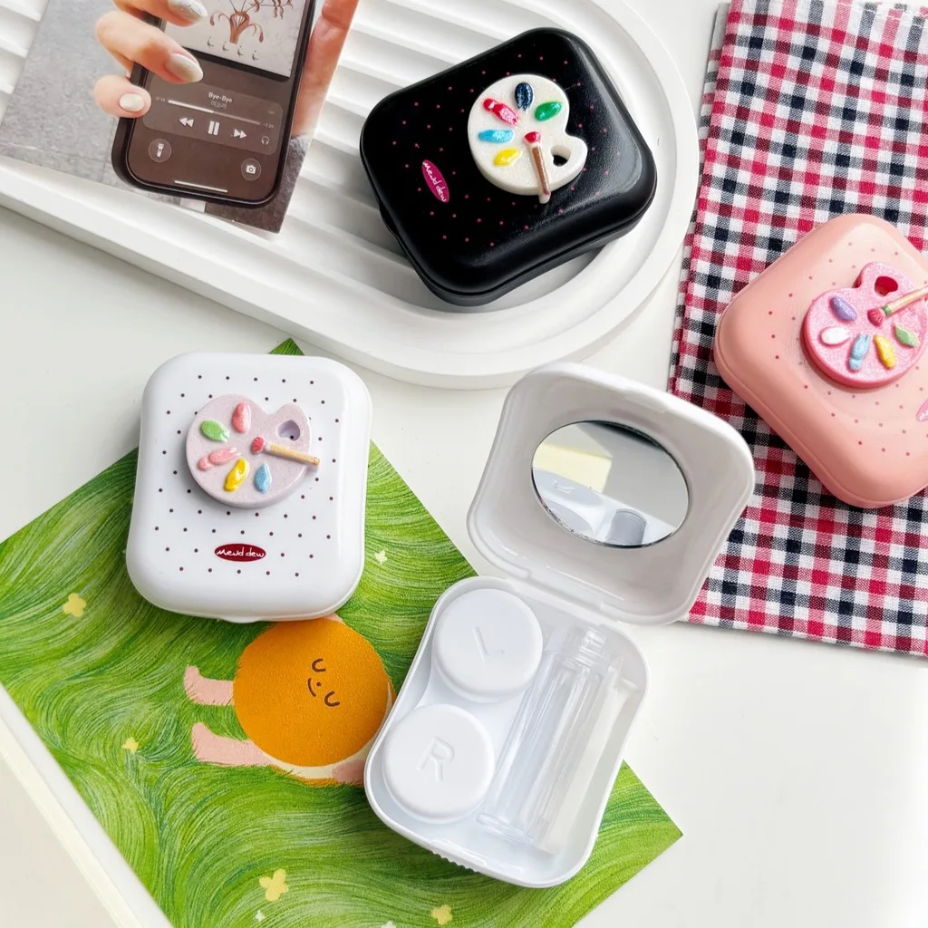 Contact Lens Storage Box Portable Contact Lens Care Case 3d Palette Decor Contact Lens Case Lightweight For Travel Backpack
