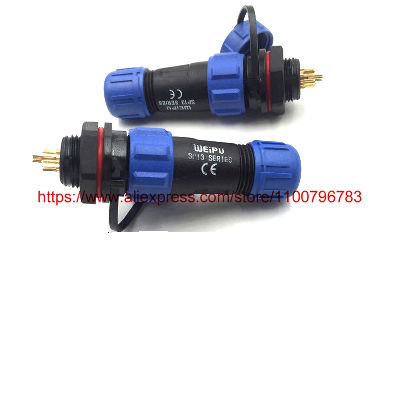 SP1311/P2ININ Stecker männlich SP13 PIN: 2 IP68 4-6,5mm 13A Löten 250V 2mm2 WEIP