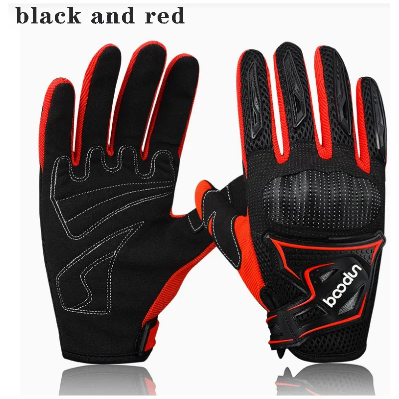 Breathable Four-Season Motorcycle Gloves Windproof Warm Off-Road Anti-Fall Anti-Slip Riding Electric Motorcycle Gloves