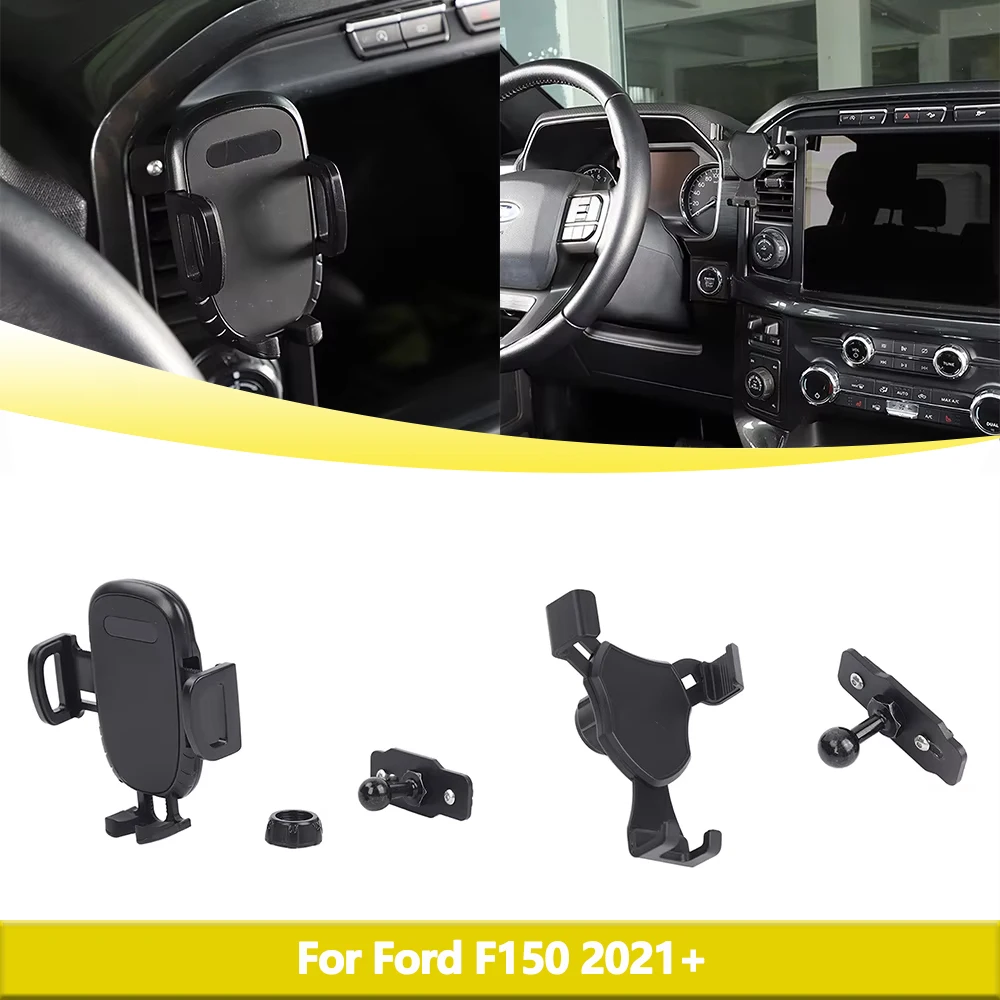 

Подставка для телефона с розеткой для кондиционера для Ford F150 2021-2024 360° ° Регулируемый кронштейн для крепления телефона ABS Аксессуары для интерьера