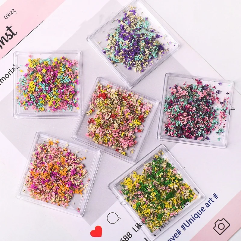 Decorazioni fai-da-te per nail art Fiore secco in gel in stile giapponese per unghie Gioielli artistici Ciondoli Fiore Decorazione per salone di bellezza