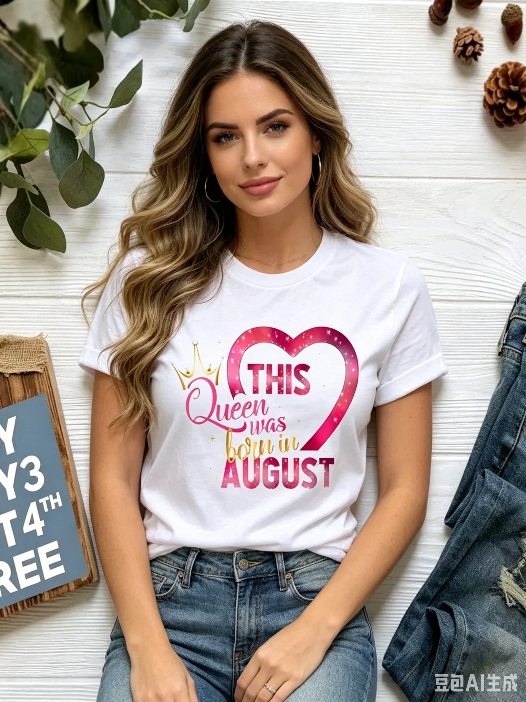 

Women's T-shirt Fashion Casual Top Queen's Birthday Printed T-shirt Round Neck Short Sleeve T-shirt und Neck Short Sleeve T-shir