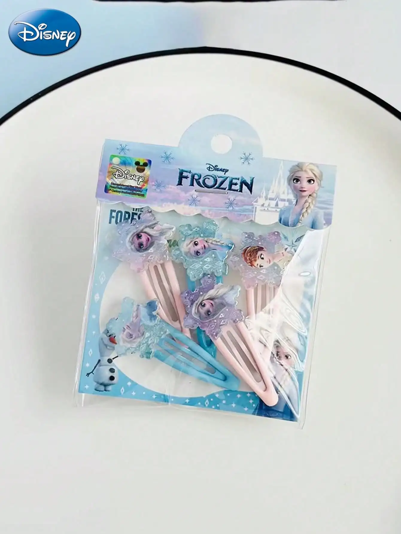 5 PCS Disney Officially Licensed Frozen Anna & Elsa Hair Clips Colorful & Cute Perfect Holiday Gift & Daily Wear Hair Accessorie