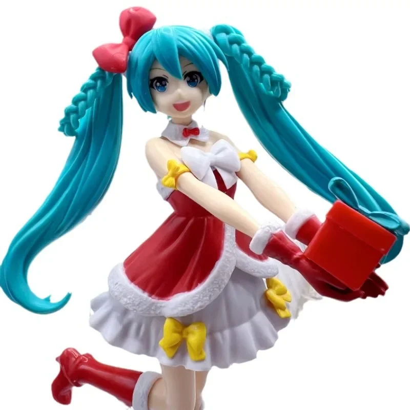 20cm Hatsune Miku Action Figures Christmas Miku Virtual Singer Kawaii Anime Girl Figures Doll Model Kids Toys Fans Ornament Gift