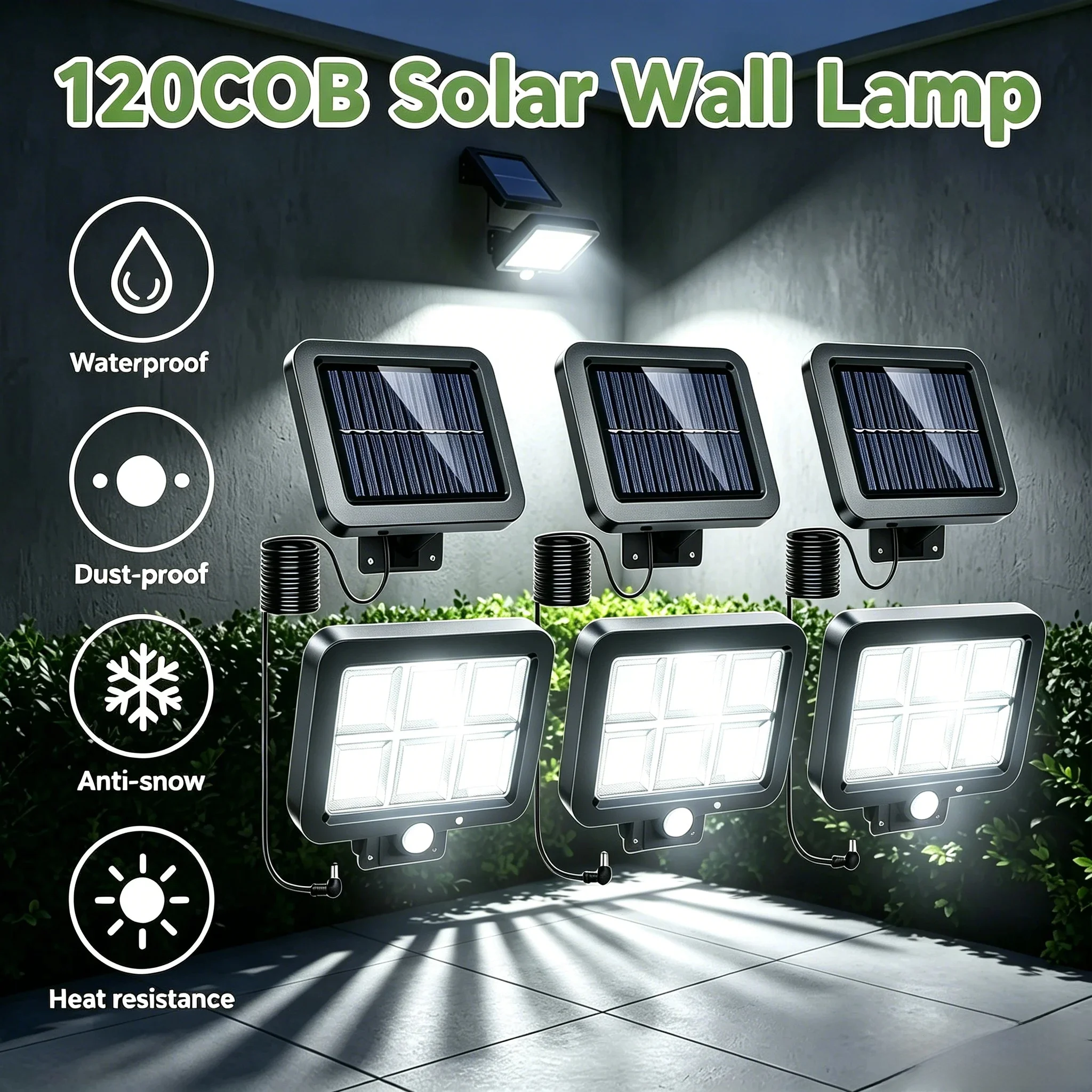 

Solar Light Split Wall Lamp Waterproof Motion Sensor Garden Street Lights Outdoor Wall Emergency Street Security Solar Lamp