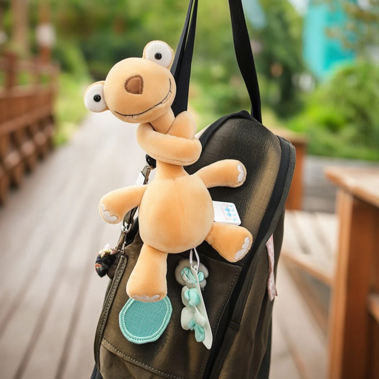 Fuzzy Doll with Strap Decorative Fuzzy Hanger Toy Cute for Backpack, Handbag