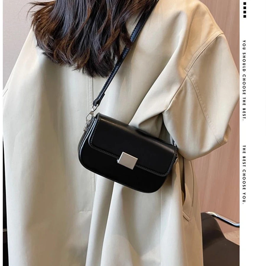 Quality Korean Mini Shoulder Crossbody Ins Women Small Square Bag Leather Solid Color Versatile Girls Bag