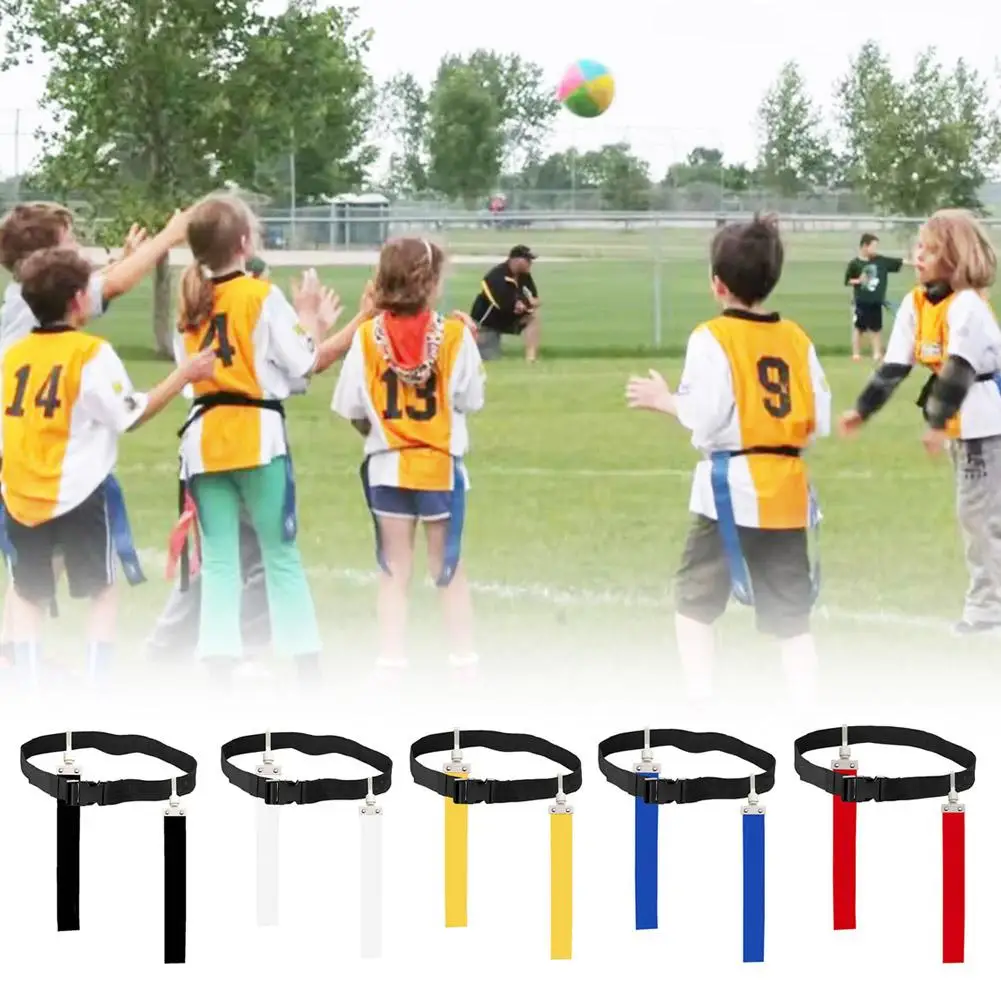 

1pcs Sports Flag Football Webbing Waist Flag Bright Color Adjustable Competition Training Pvc American Soccer Waist Flag Fo O7a5