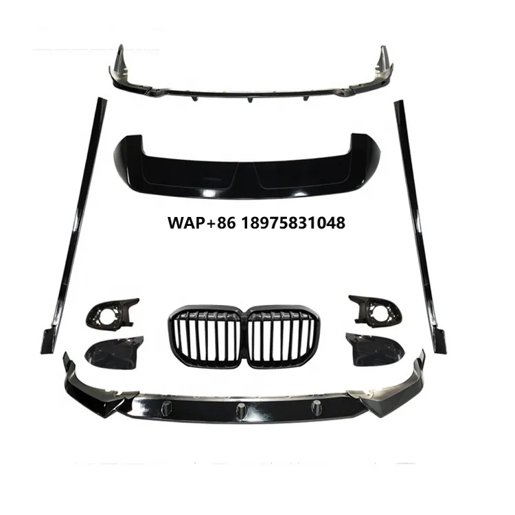 Gloss Black Full Body Kit for (G07) 2018+ | Carbon Fiber Front Lip, Rear Lip, Grille & Side Skirts