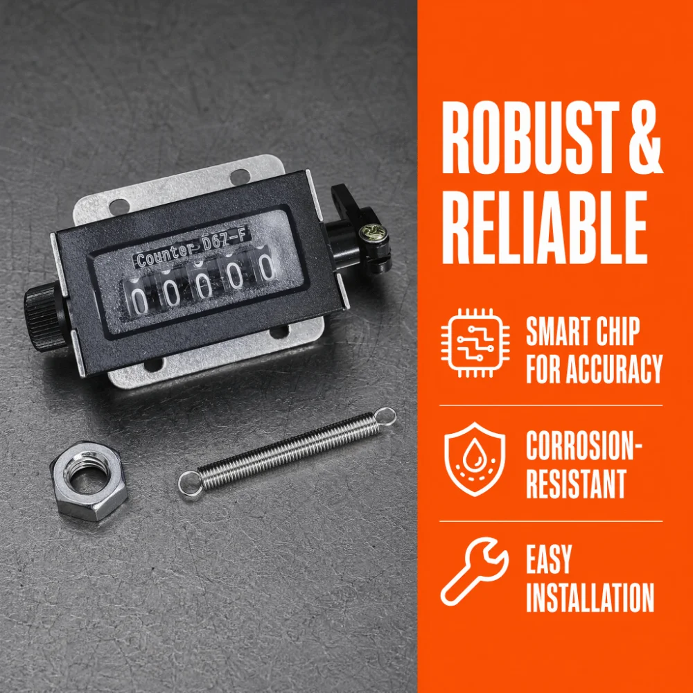5 Digit Mechanical Counter 0-99999 Range Manual Pull Manual Tally Counter Spring Loaded Hand Tally Counter For Bale Counting