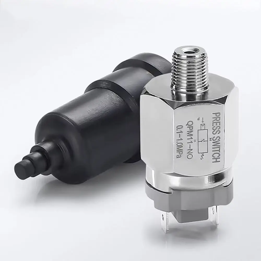 1Pcs QPM11-NO QPM11-NC Air Pressure Switch Adjustable 0.1-1Mpa QPM11 Automatic Controller Hydraulic Diaphragm G1/8 G1/4