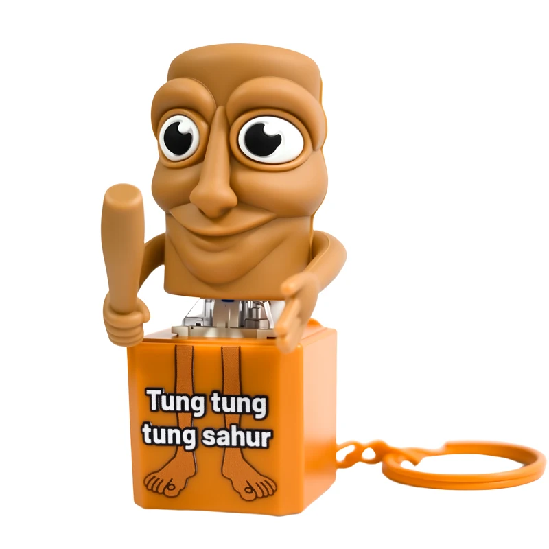 Tung Tung Tung Wooden Stick-Man Luminous Keychain