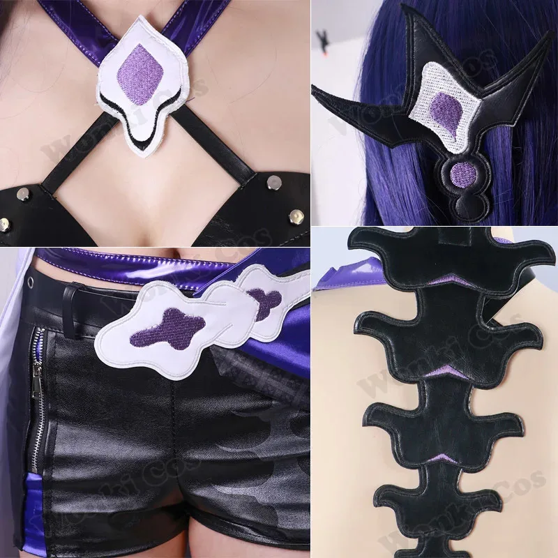 أزياء ستار ريل أشرون التأثيرية فستان أبيض شعر مستعار أسود أحمر أشرون أزياء تنكرية أحذية هوانغكوان أحذية كرنفال للحفلات