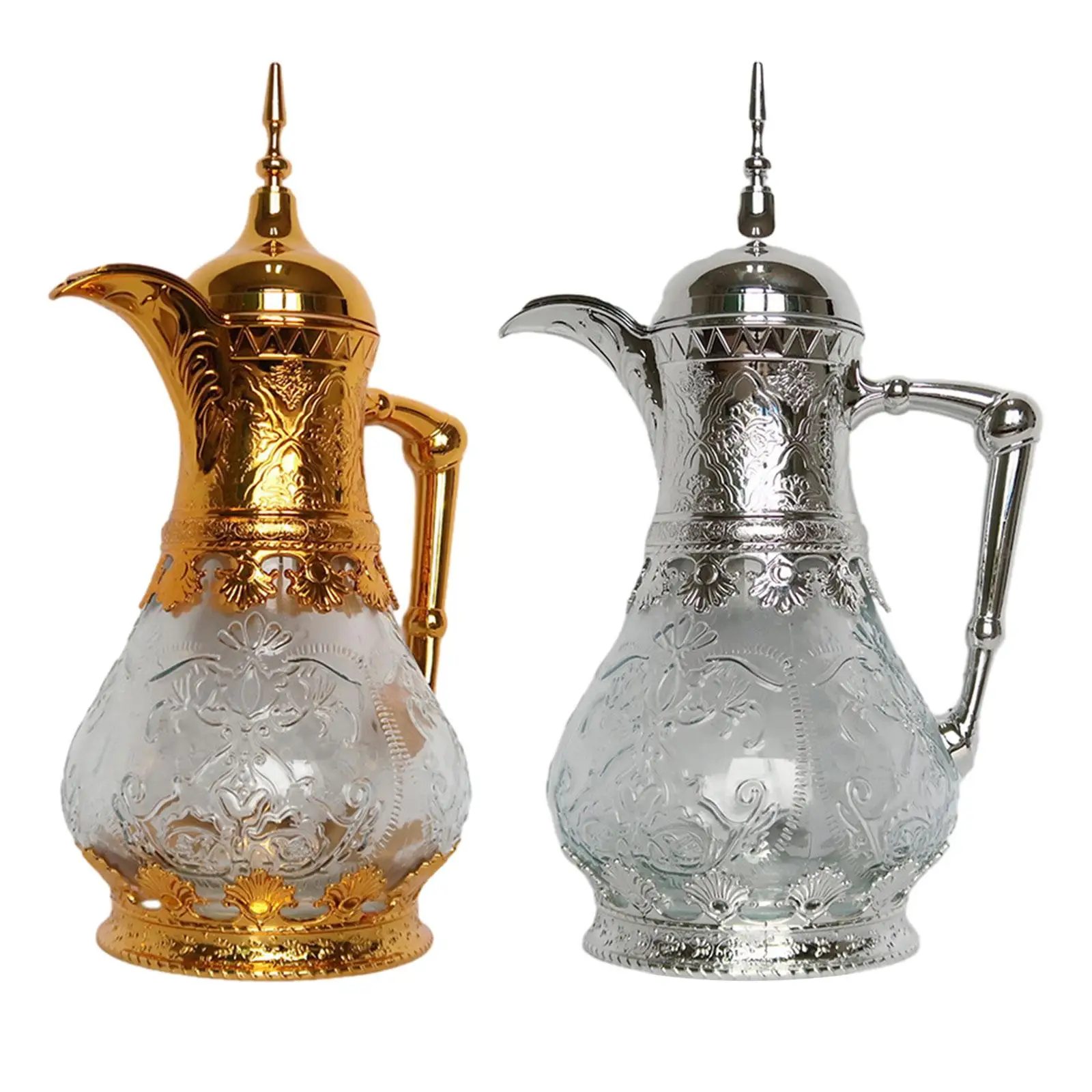 Arabic Style Coffee Pot Comfortable Handle Hot Cold Water Bottle Thermal Coffee Pot for Kitchen Gatherings Camping Party Tea