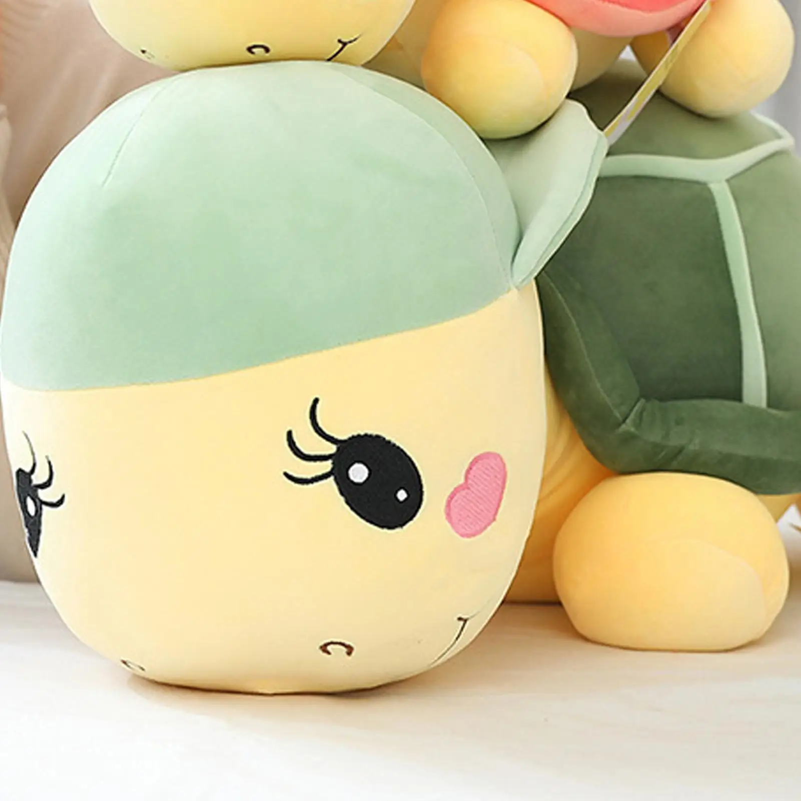 Tartaruga marinha de pelúcia, tartarugas de pelúcia com chapéu, boneca fofa amigável à pele, companheiro de viagem para chá de bebê, tema de praia