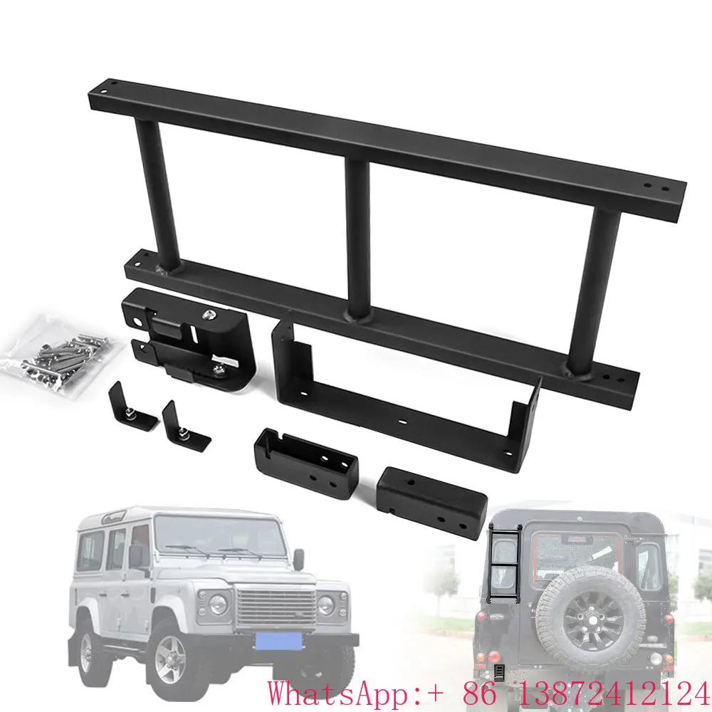 

High Quality Metal Stairs Rear Tailgate Ladder With Rear Pedal for Classic Land Rover Defender 110 90