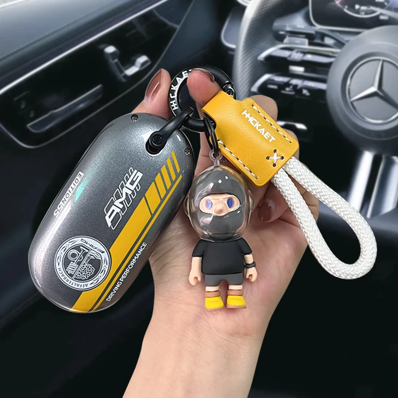 

for Mercedes Benz W206 W223 C S Class S350 C200 C260 C300 S400 S450 S500 S480 S580 TPU car key case cover remote holder keychain