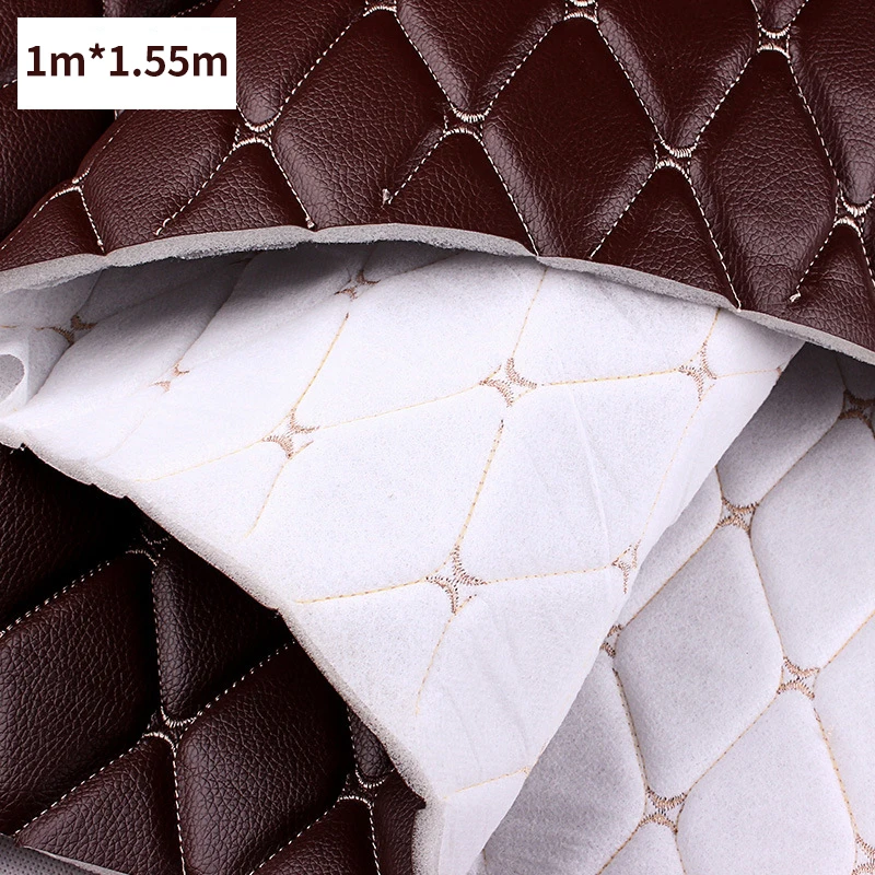 100*155cm Thick Faux Leather Fabric for Upholstery Furniture Car Interior Floor Background Wall Sliding Door Decor Faux Leather