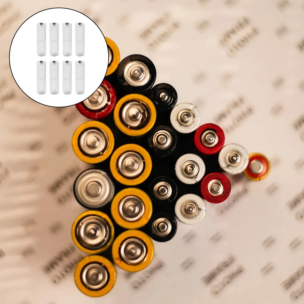 

8Pcs Aaa to Aa Converters Environmental Material Strong Toughness Organizer Accessory Carrying Case