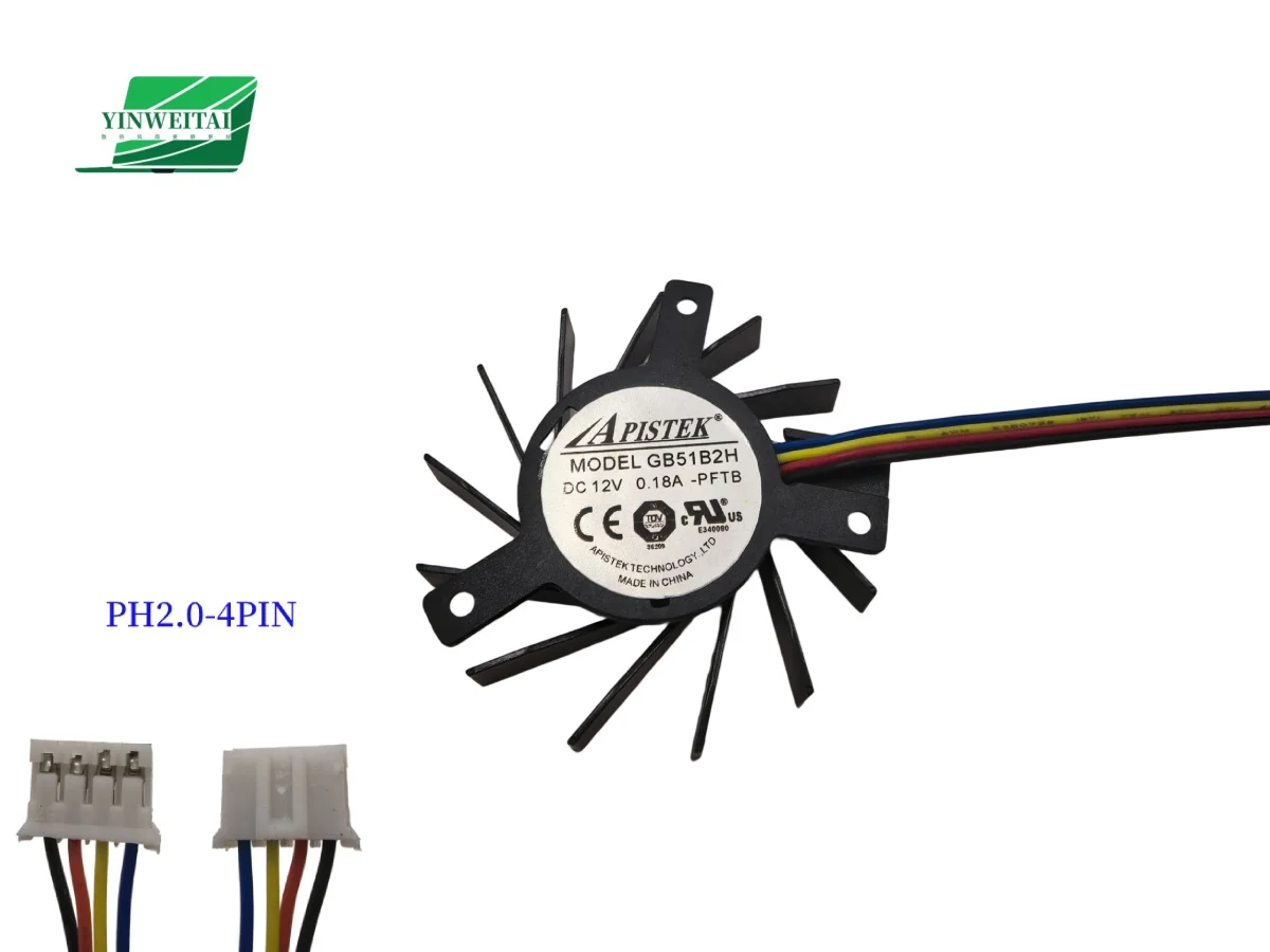 

Новый вентилятор процессора для GB51B2H, диаметр 5 см, расстояние между отверстиями 3,5*3,5*2,7 см, охлаждающий вентилятор для видеокарты