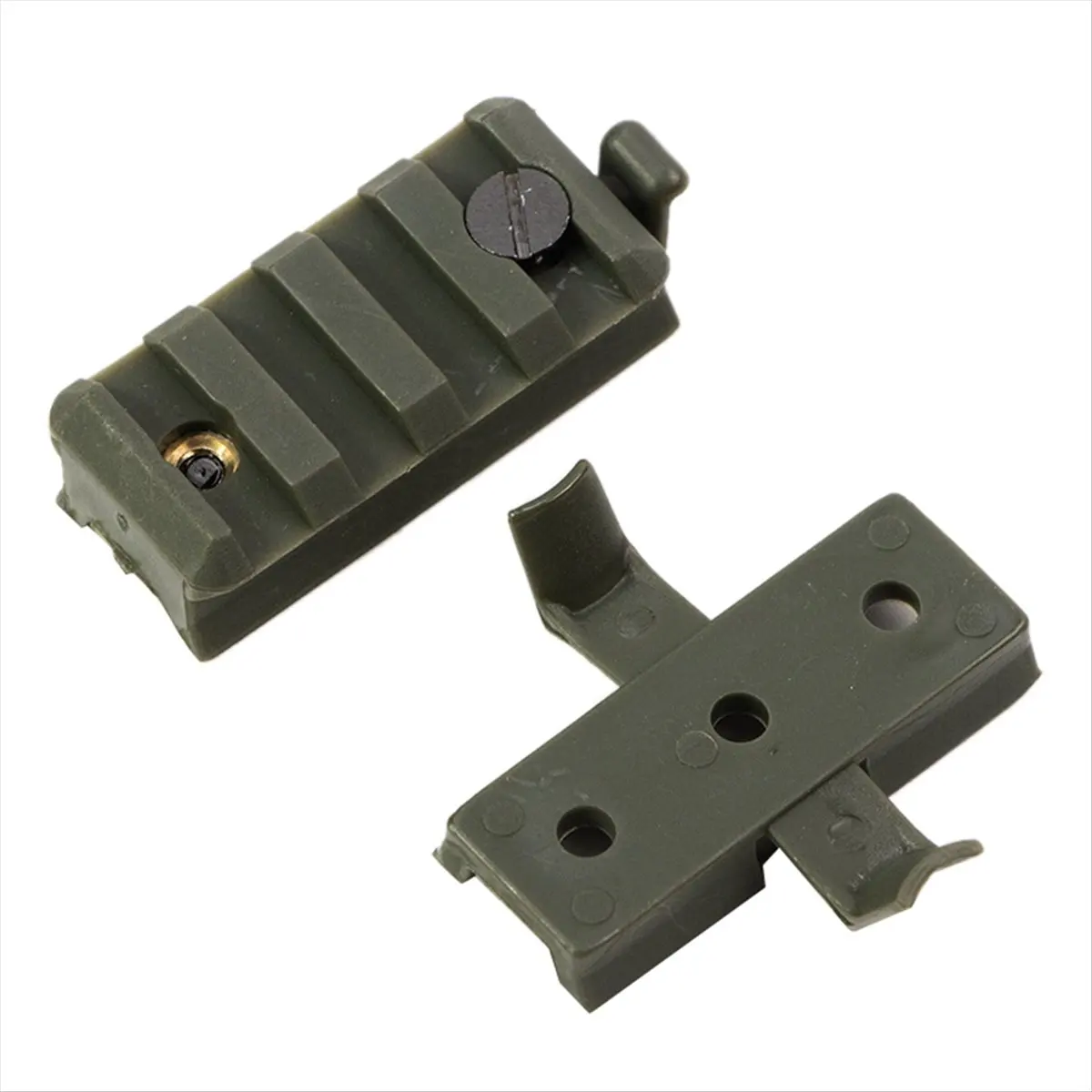 A40I 1 Pair Nylon Lead Rail Helmet Flashlight Clip Rail Slider Universal Helmet 20mm Accessories Flashlight Clip, B