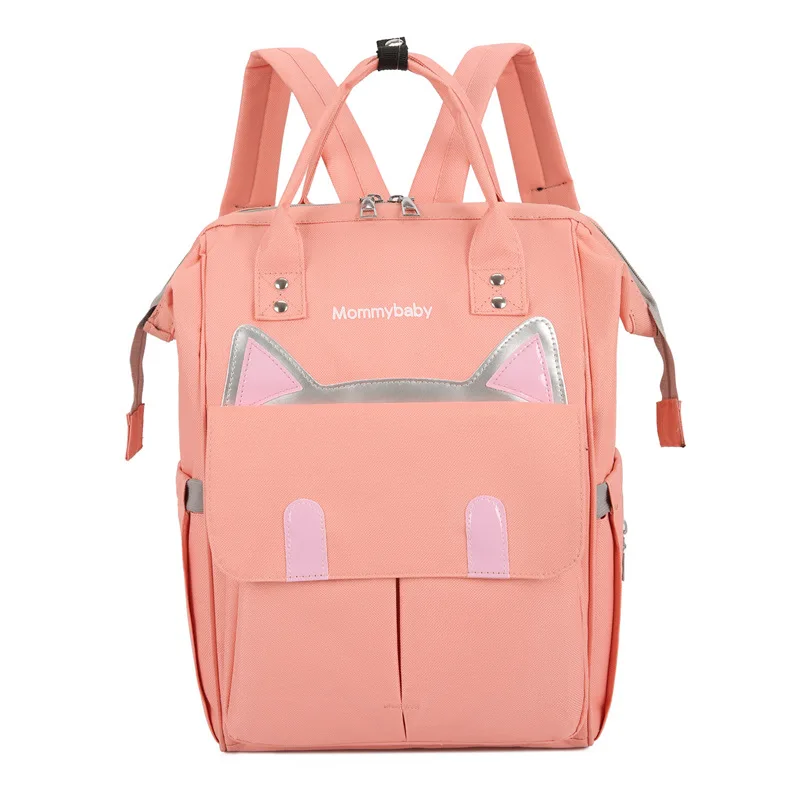 Multi functional large capacity portable milk bottle insulated mother and baby bag simple and fashionable backpack mommy bag