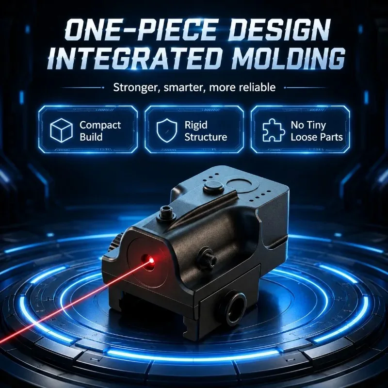 High‑precision Alloy Red‑beam Positioning Ornament, Four‑Way Fine‑Adjust Indicator Part for 20mm Standard Hobby Rail